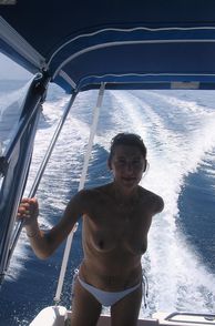 Topless Wife On A Boat
